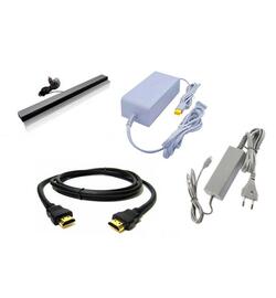 Kabelset: Alle Wii U Kabels - Console & Gamepad Adapter, HDMI & Sensorbalk!