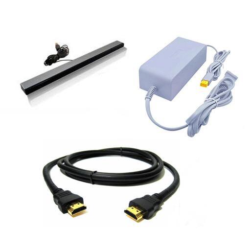 Kabelset Alle Wii U console kabels Voedingskabel HDMI Sensorbalk